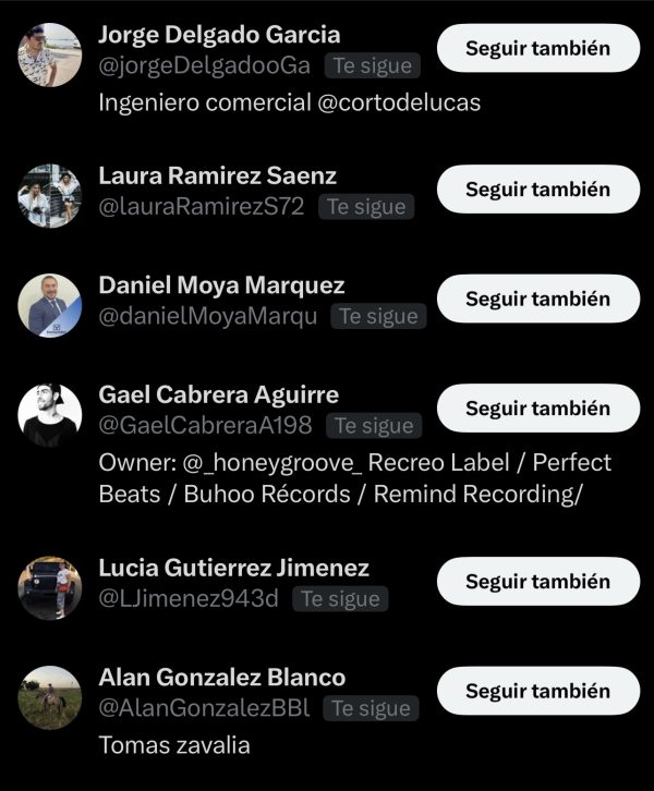 Seguidores x