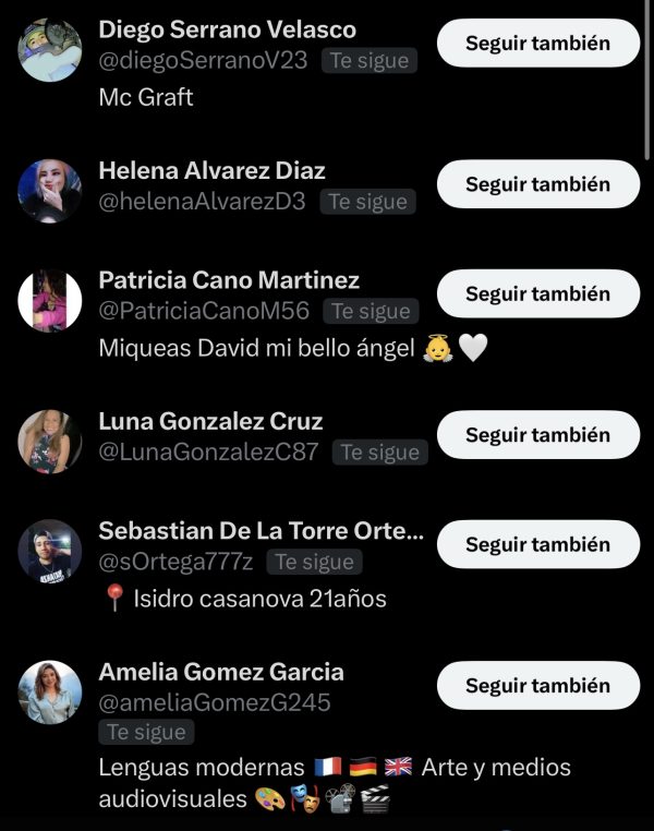 Seguidores x